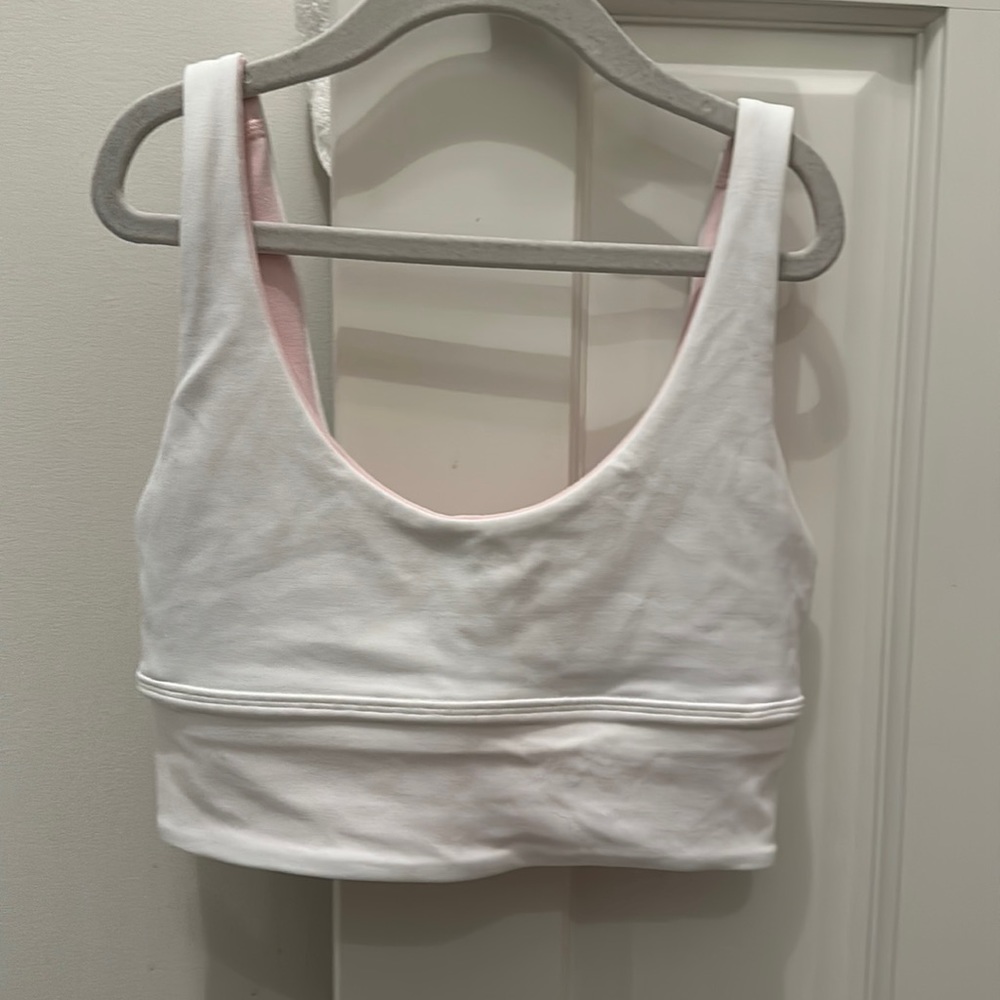 Lululemon White/Strawberry Milkshake Align bra